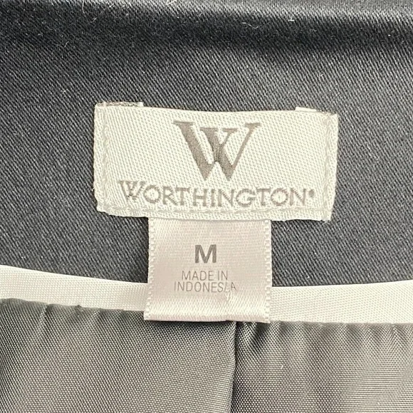 WORTHINGTON Black Embroidered Cardigan Sweater - Picture 8 of 11